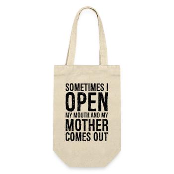 sometimes I open my mouth funny shirt - Gift Bag for Bottles - nature - Front