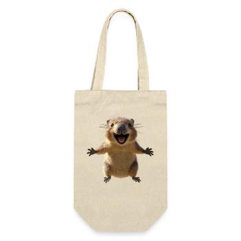 Quokka Be Quokka Happy Australien Lächeln Quokkas - Geschenkbeutel für Flaschen - Natur - Vorne