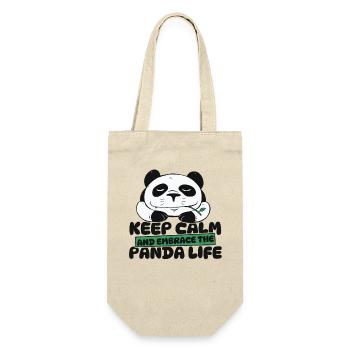Restez calme et embrassez la vie de panda Panda Bear - Sac à bouteille - nature - Devant