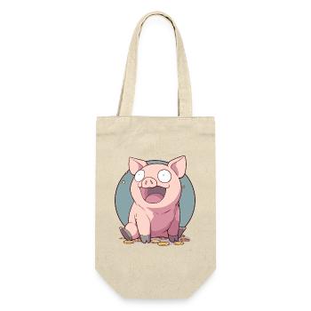 Une truie riche est un cochon heureux - Sac à bouteille - nature - Devant