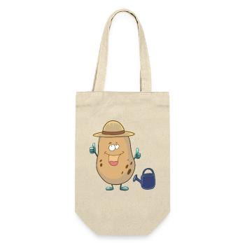 Kartoffel Kartoffeln GartenHobbygärtner - Geschenkbeutel für Flaschen - Natur - Vorne