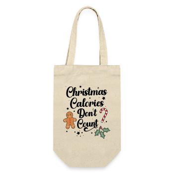Christmas Calories Don't Count - Gift Bag for Bottles - nature - Front