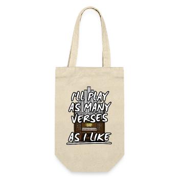 Church Organist Verses Musician Organ Funny - Gift Bag for Bottles - nature - Front