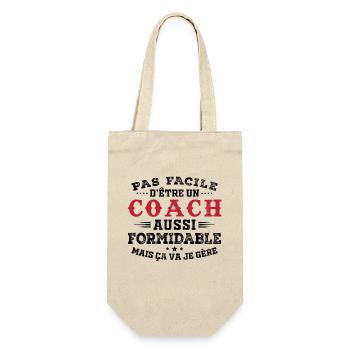 Great Gift for Amazing Coach - Gift Bag for Bottles - nature - Front