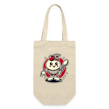 Cupcake Cherry Spoon Type - Gift Bag for Bottles - nature - Front