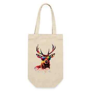 Deer, Antlers, Hunting, Deer, Reindeer, Red Deer, Hunter - Gift Bag for Bottles - nature - Front