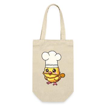 Chapeau de chef Cuiller de cuisine Poussin Cuisinier Cuisinier Cuisinier - Sac à bouteille - nature - Devant