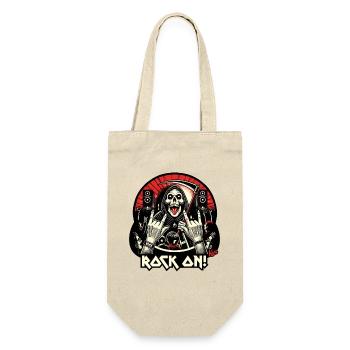 Sensenmann Rock-Musik-Konzert: Rock On! - Geschenkbeutel für Flaschen - Natur - Vorne
