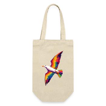 Seagull, Beach, Sea, North Sea, Baltic Sea, Herring Gull, Seagulls - Gift Bag for Bottles - nature - Front