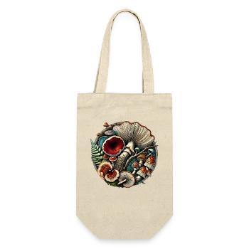 Intricate Fungi and Forest Elements Design - Gift Bag for Bottles - nature - Front