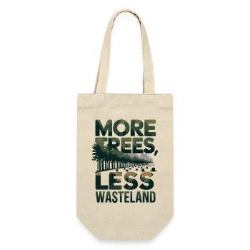 Mehr Bäume Weniger Brachland Naturschutz - Geschenkbeutel für Flaschen - Natur - Vorne