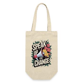 Speak Up for Change Floral Activism Design - Gift Bag for Bottles - nature - Front