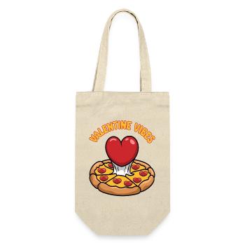 Valentine Vibes für verliebte zu Valentinstag - Geschenkbeutel für Flaschen - Natur - Vorne