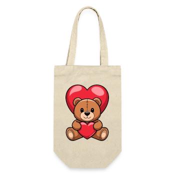 Valentine Vibes für verliebte zu Valentinstag - Geschenkbeutel für Flaschen - Natur - Vorne