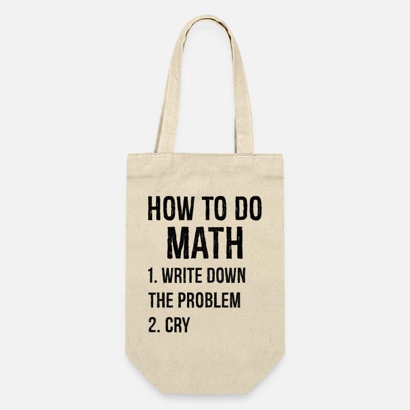 Comment faire des maths - Sac à bouteille - nature