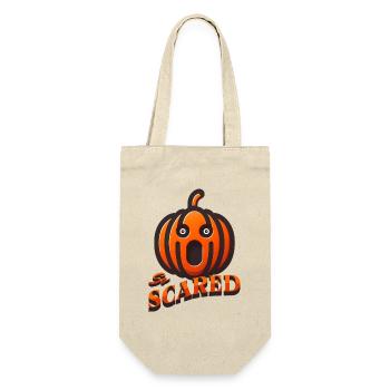 Screaming Pumpkin Halloween - Gift Bag for Bottles - nature - Front