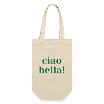 Ciao Bella Saying Italy Italian Gift - Gift Bag for Bottles - nature - Front
