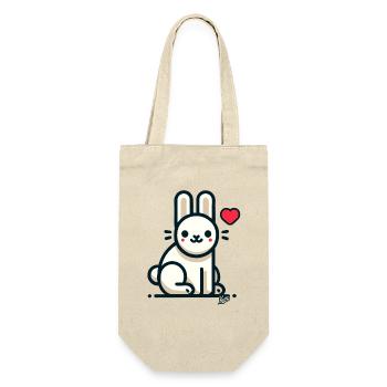 Amour Coeur Lapin - Sac à bouteille - nature - Devant