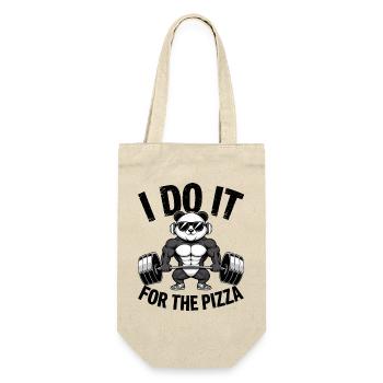 Je le fais pour le bodybuilder Pizza Barbell - Sac à bouteille - nature - Devant