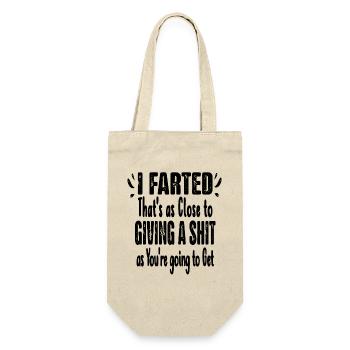 Vintage : Cette fille adore péter Phrases de pets - Sac à bouteille - nature - Devant