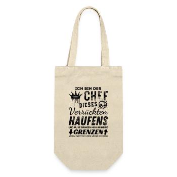 Chef dieses Verrückten Haufens Chef Geschenke - Geschenkbeutel für Flaschen - Natur - Vorne