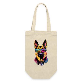 Berger Allemand Couleurs vives Pop Art Chien Chiens de berger - Sac à bouteille - nature - Devant