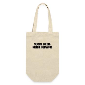 SOCIAL MEDIA KILLED ROMANCE - Geschenkbeutel für Flaschen - Natur - Vorne
