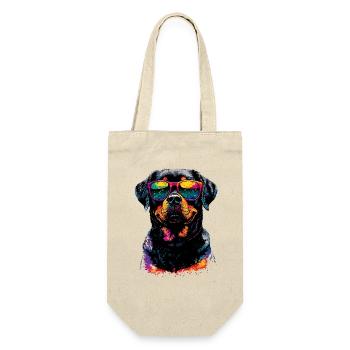 Les chiens Rottweiler aiment les fiers amateurs de rottweiler - Sac à bouteille - nature - Devant