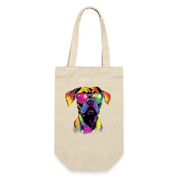 Deutscher Boxer Hunde Boxerverein German Boxer - Geschenkbeutel für Flaschen - Natur - Vorne