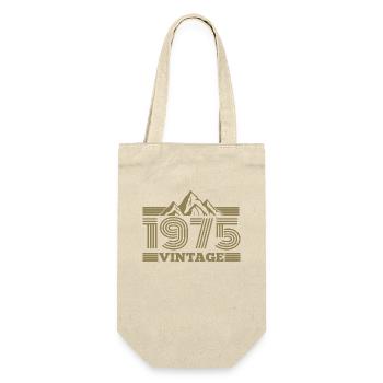 Geburtstag 1975 Retro Natur Wandern Berge - Geschenkbeutel für Flaschen - Natur - Vorne