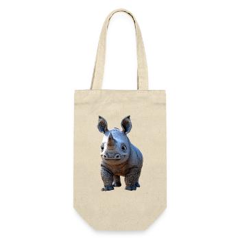 Nashorn Rhinozeros Afrika Safari Nashörner Rhino - Geschenkbeutel für Flaschen - Natur - Vorne
