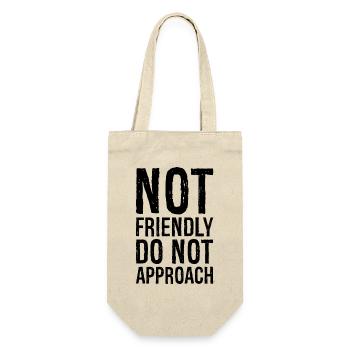 not friendly do not approach - Geschenkbeutel für Flaschen - Natur - Vorne
