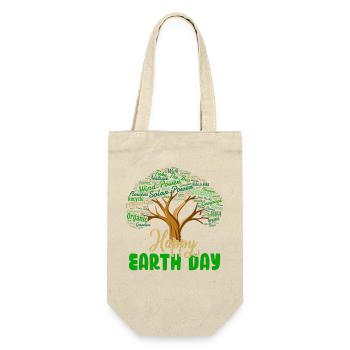 Alles Gute zum Tag der Erde - Geschenkbeutel für Flaschen - Natur - Vorne