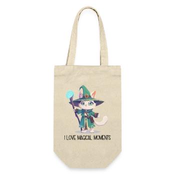 J’adore les moments magiques – Dessin animé Magicien Chat - Sac à bouteille - nature - Devant