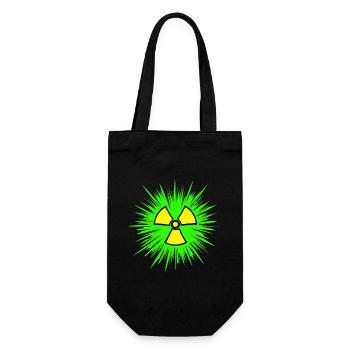 Nuclear Radioactive Chemistry Nuclear Power Nuclear Signs - Gift Bag for Bottles - black - Front