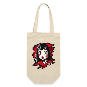 Fille de dessin animé - Sac à bouteille - nature - Devant