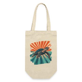 Tortue de mer rétro - Sac à bouteille - nature - Devant