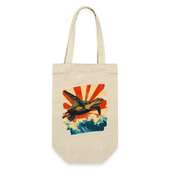 Tortue de mer rétro - Sac à bouteille - nature - Devant
