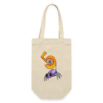 5th Birthday Motif Spider - 5 years - Gift Bag for Bottles - nature - Front