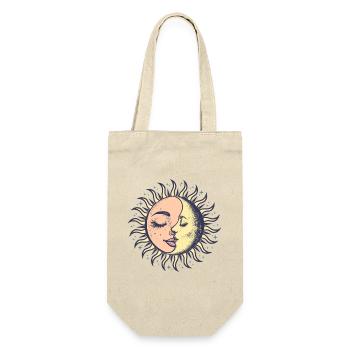 Boho Sun Moon Spirituality Sun Face - Gift Bag for Bottles - nature - Front