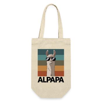 Papa Alpaga Papa Drôle Lama Cadeau de Fête des Pères - Sac à bouteille - nature - Devant