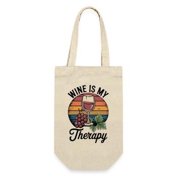 Le vin est ma tenue de verre à vin thérapeutique pour - Sac à bouteille - nature - Devant