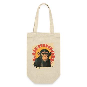 Monkey Retro - Gift Bag for Bottles - nature - Front