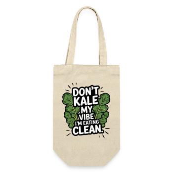 Don't Kale My Vibe Shirt | Funny Vegan Design - Gift Bag for Bottles - nature - Front