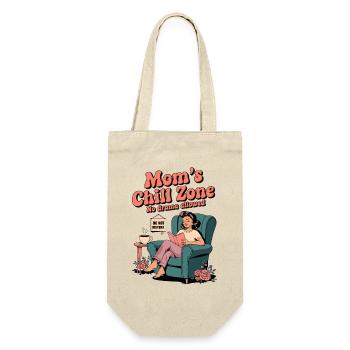Mom's Chill Zone Kein Drama Lustiges Geschenk - Geschenkbeutel für Flaschen - Natur - Vorne