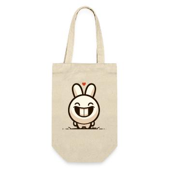Funny bunny with big smile - Gift Bag for Bottles - nature - Front