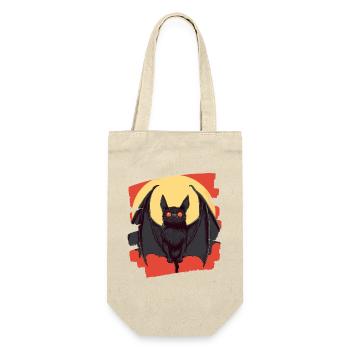 Fledermaus Retro - Geschenkbeutel für Flaschen - Natur - Vorne