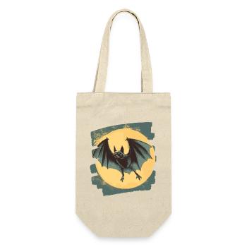 Fledermaus Retro - Geschenkbeutel für Flaschen - Natur - Vorne