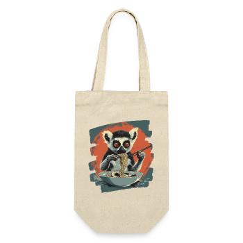Lemur Ramen Rétro - Sac à bouteille - nature - Devant
