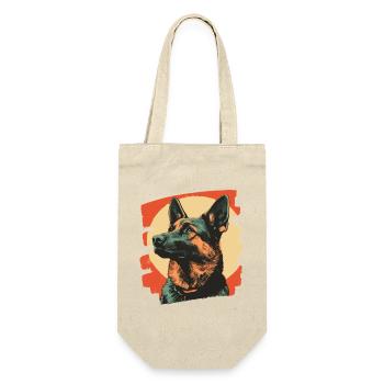 German Shepherd Retro - Gift Bag for Bottles - nature - Front